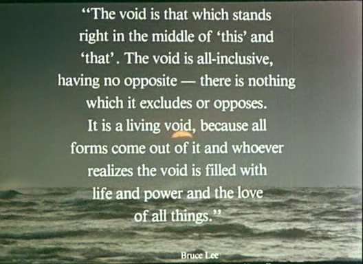 the void by bruce lee